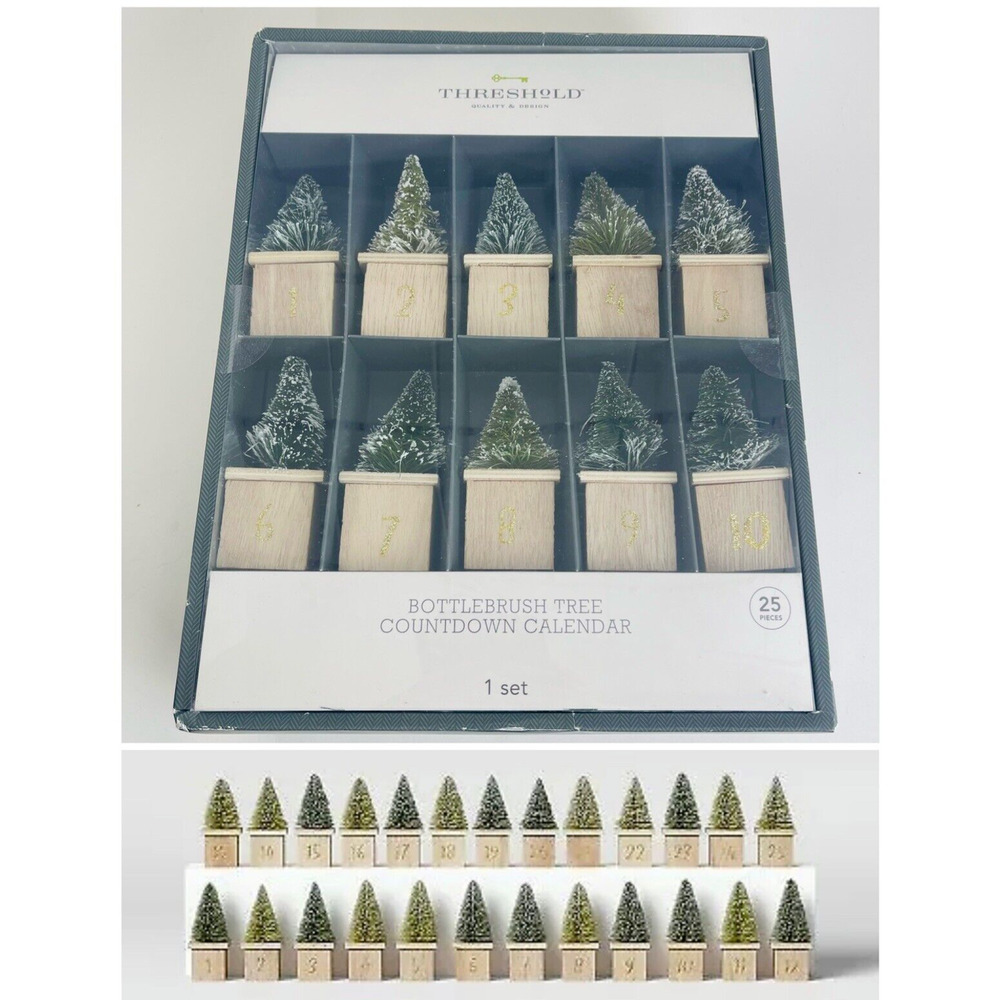 Threshold Bottlebrush Tree‎ Countdown Calendar Christmas Advent, NEW,Sealed Box